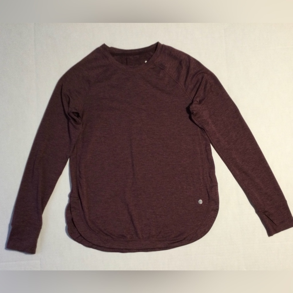 Apana Women’s Size Small Plum Heather Athletic wear Long Sleeve Top